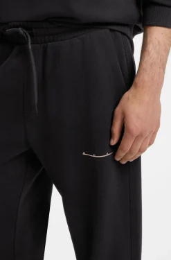 Relaxed-fit cotton trousers with streetwear logo