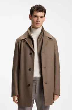 Relaxed-fit formal coat in Italian fabric