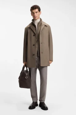 Relaxed-fit formal coat in Italian fabric