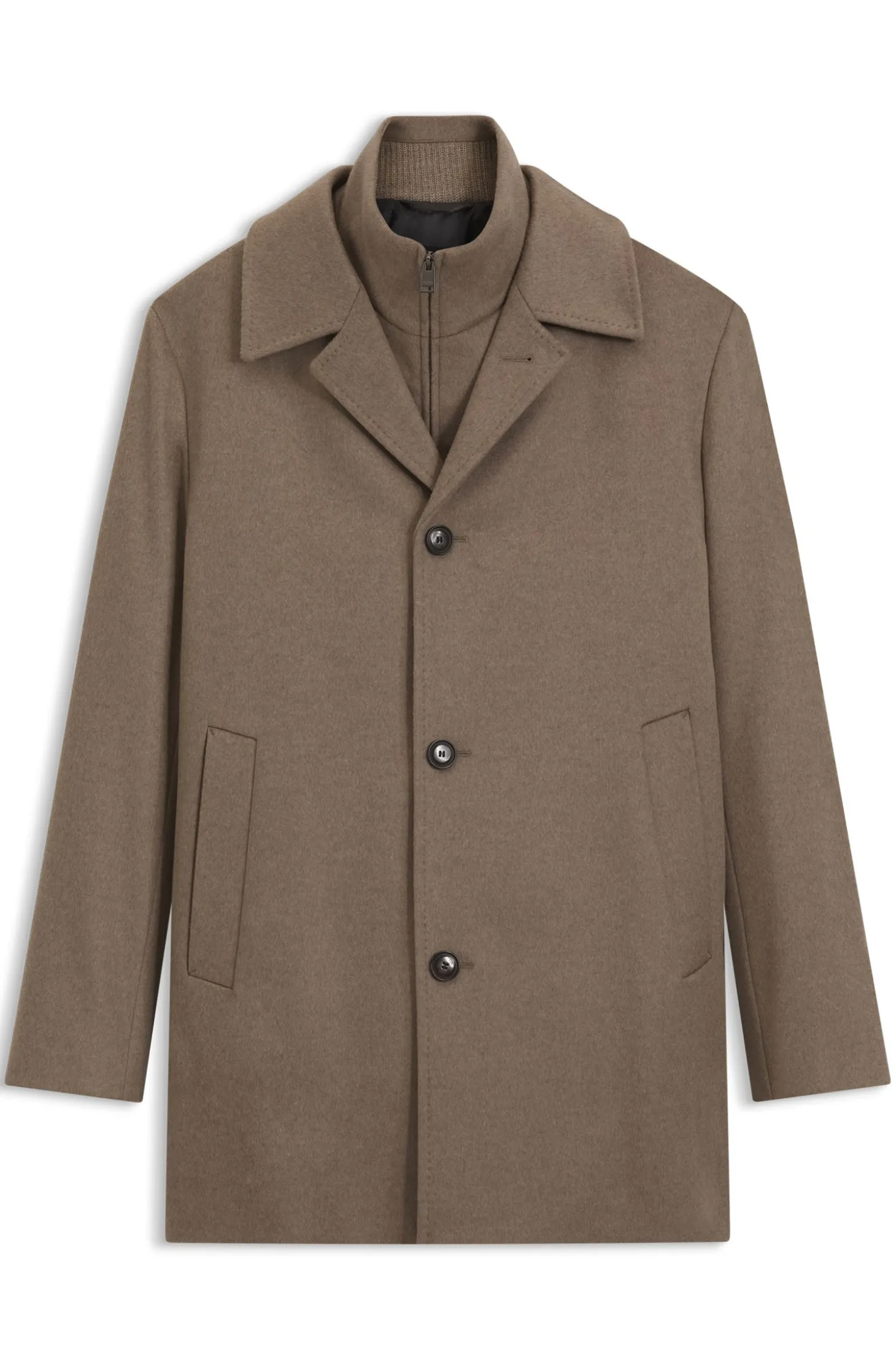 Relaxed-fit formal coat in Italian fabric