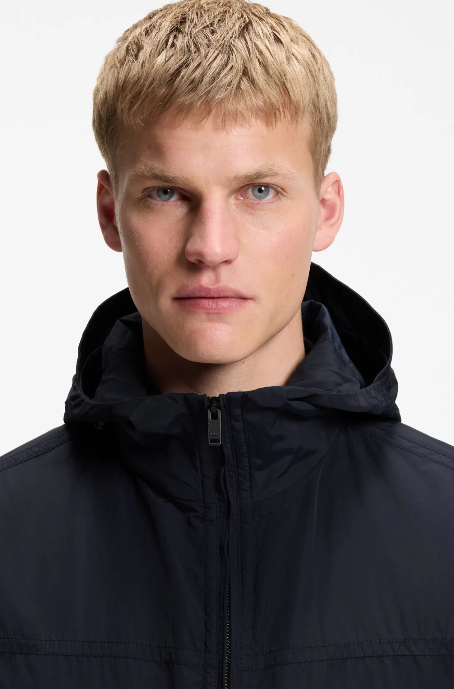 Relaxed-fit hooded jacket in water-repellent fabric