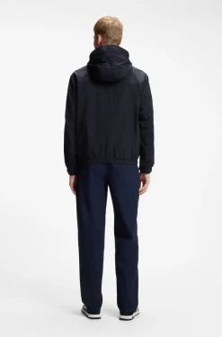 Relaxed-fit hooded jacket in water-repellent fabric