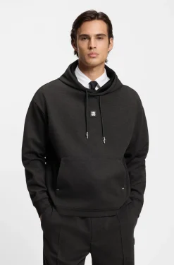 Relaxed-fit hoodie with stacked logo
