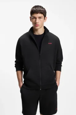 Relaxed-fit jacket in a waffle-structured cotton blend