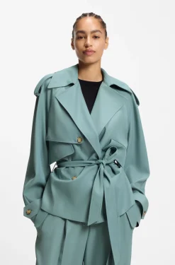 Relaxed-fit jacket in fluid twill