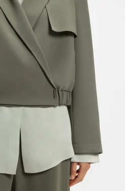 Relaxed-fit jacket in Japanese crepe