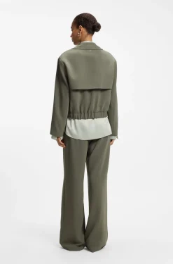 Relaxed-fit jacket in Japanese crepe