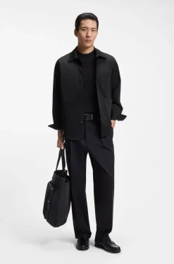 Relaxed-fit jacket in stretch cotton