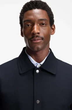 Relaxed-fit jacket in water-repellent peached fabric