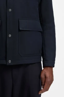 Relaxed-fit jacket in water-repellent peached fabric