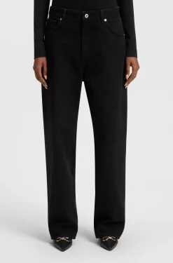 Relaxed-fit jeans in black denim