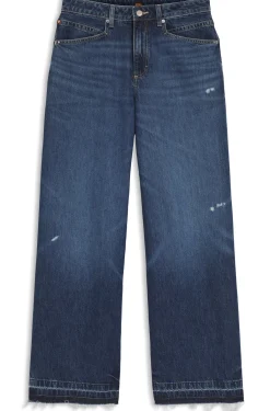 Relaxed-fit jeans in blue rigid denim