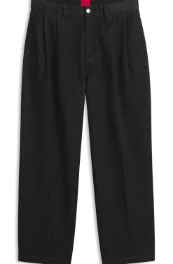 Relaxed-fit jeans in heavyweight black denim