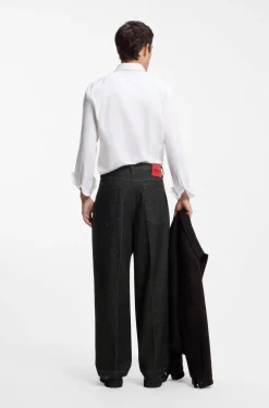 Relaxed-fit jeans in heavyweight black denim