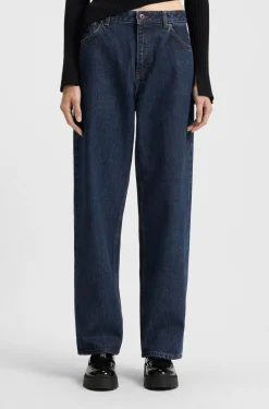 Relaxed-fit jeans in rinse-washed blue denim