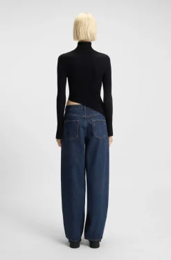 Relaxed-fit jeans in rinse-washed blue denim