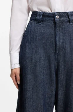 Relaxed-fit jeans in textured open-weave denim