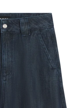 Relaxed-fit jeans in textured open-weave denim