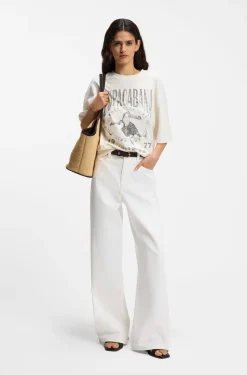 Relaxed-fit jeans in white rigid denim