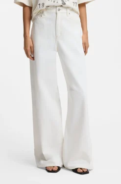 Relaxed-fit jeans in white rigid denim