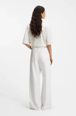 Relaxed-fit jeans in white rigid denim