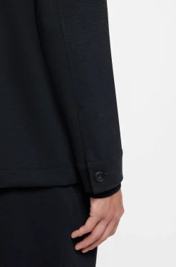 Relaxed-fit overshirt in performance-stretch fabric