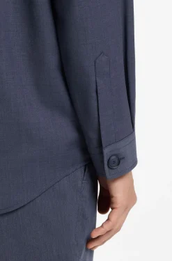 Relaxed-fit overshirt in washable AirWool