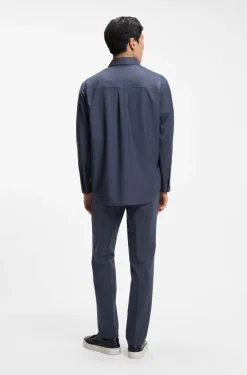 Relaxed-fit overshirt in washable AirWool