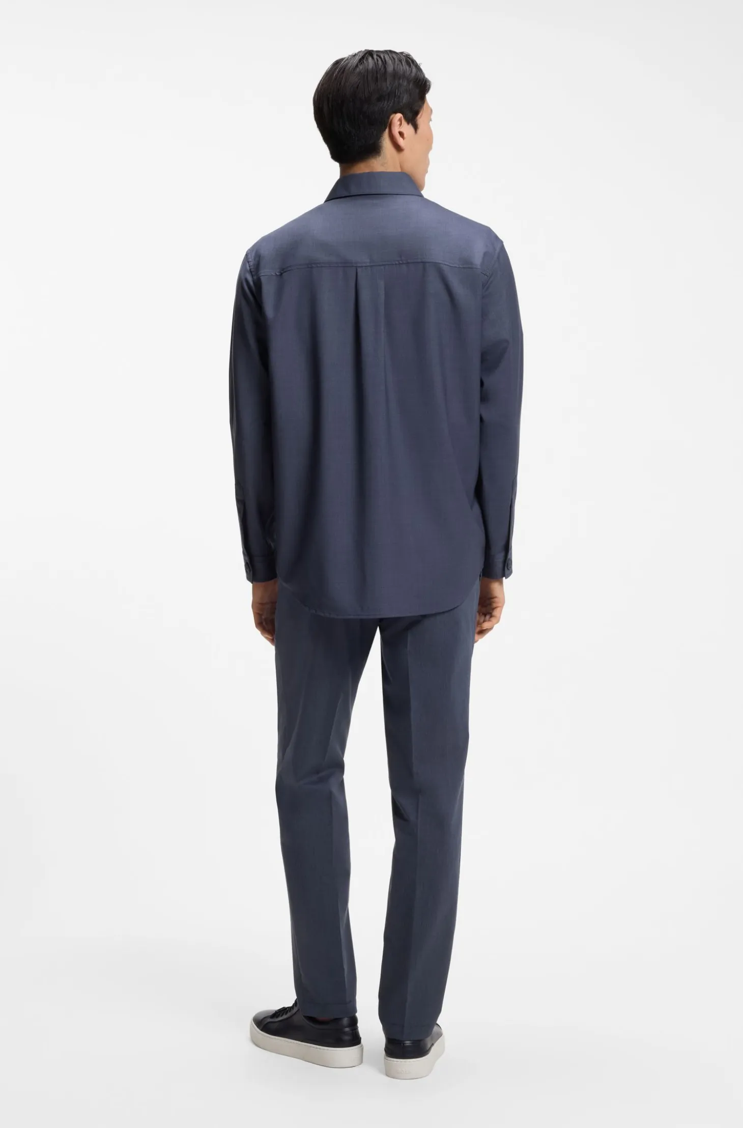 Relaxed-fit overshirt in washable AirWool
