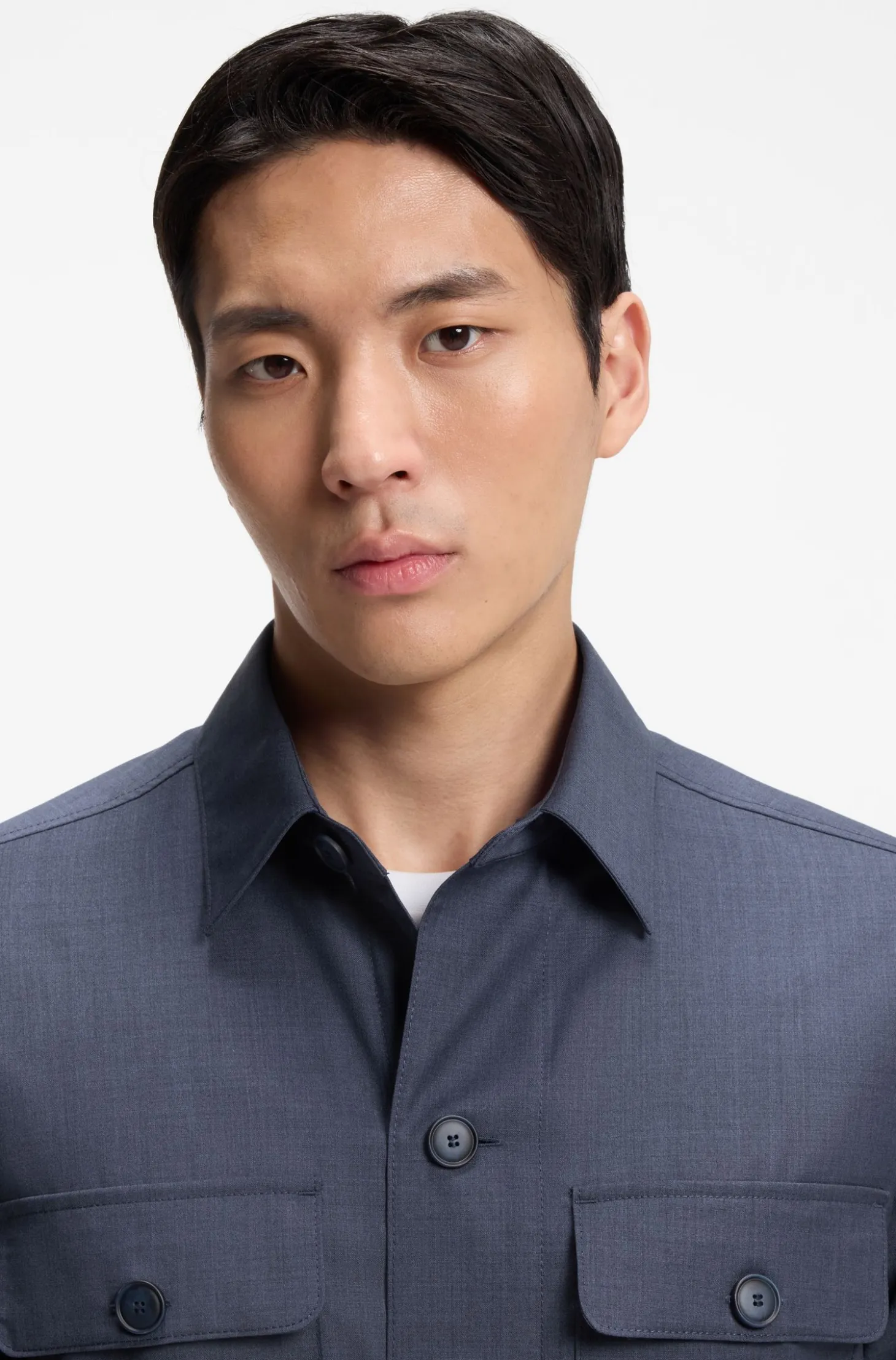 Relaxed-fit overshirt in washable AirWool