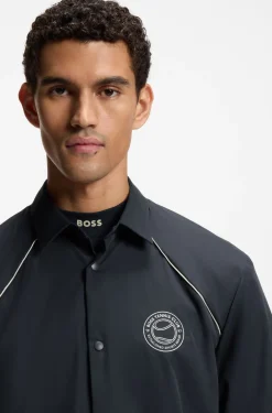 Relaxed-fit overshirt with water-repellent finish