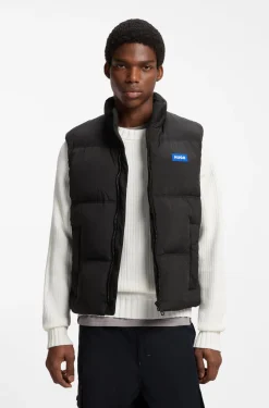 Relaxed-fit padded gilet with logo badge