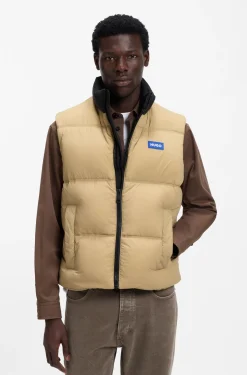 Relaxed-fit padded gilet with logo badge