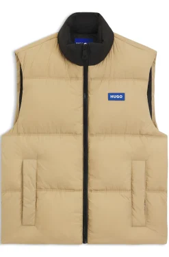Relaxed-fit padded gilet with logo badge