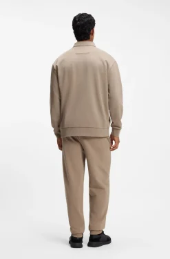 Relaxed-fit polo sweatshirt in French Terry