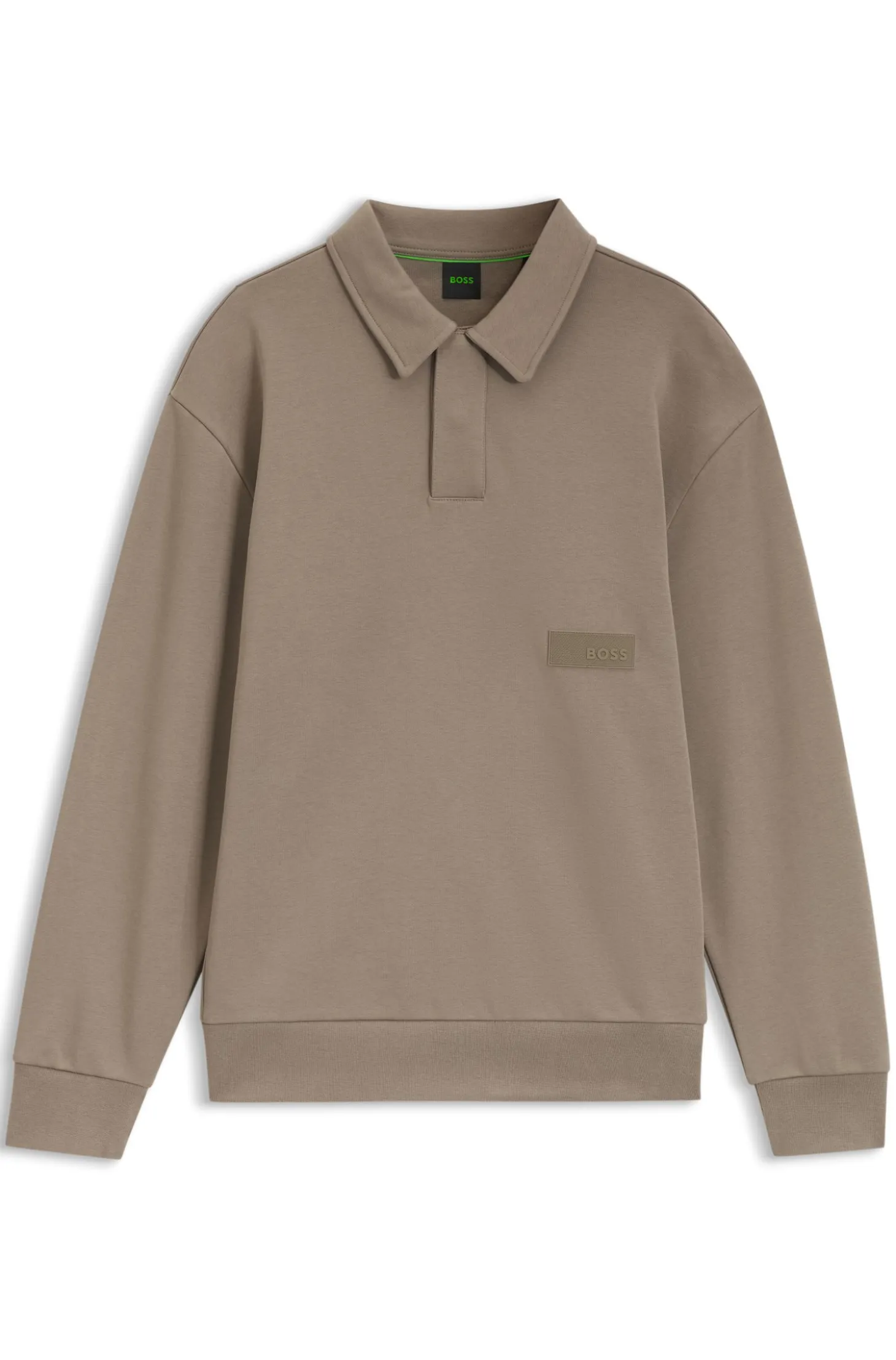 Relaxed-fit polo sweatshirt in French Terry