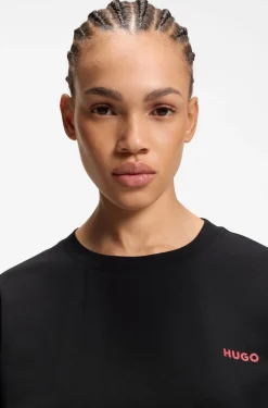 Relaxed-fit pyjama top in stretch cotton
