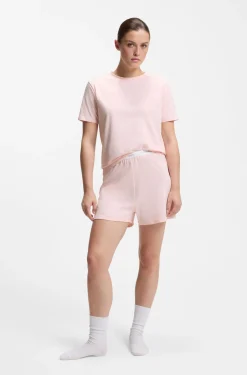 Relaxed-fit pyjama top in stretch cotton