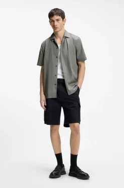 Relaxed-fit shirt in cotton poplin