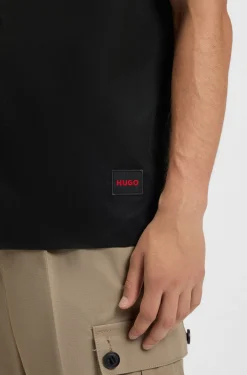 Relaxed-fit shirt in stretch-cotton canvas
