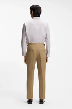 Relaxed-fit shirt in striped cotton poplin