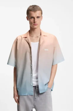 Relaxed-fit shirt with gradient print