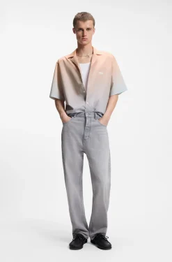 Relaxed-fit shirt with gradient print