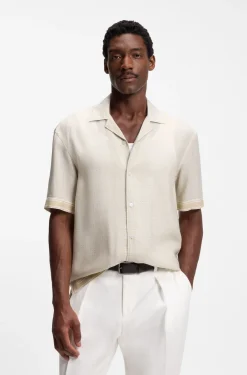 Relaxed-fit shirt with mosaic print
