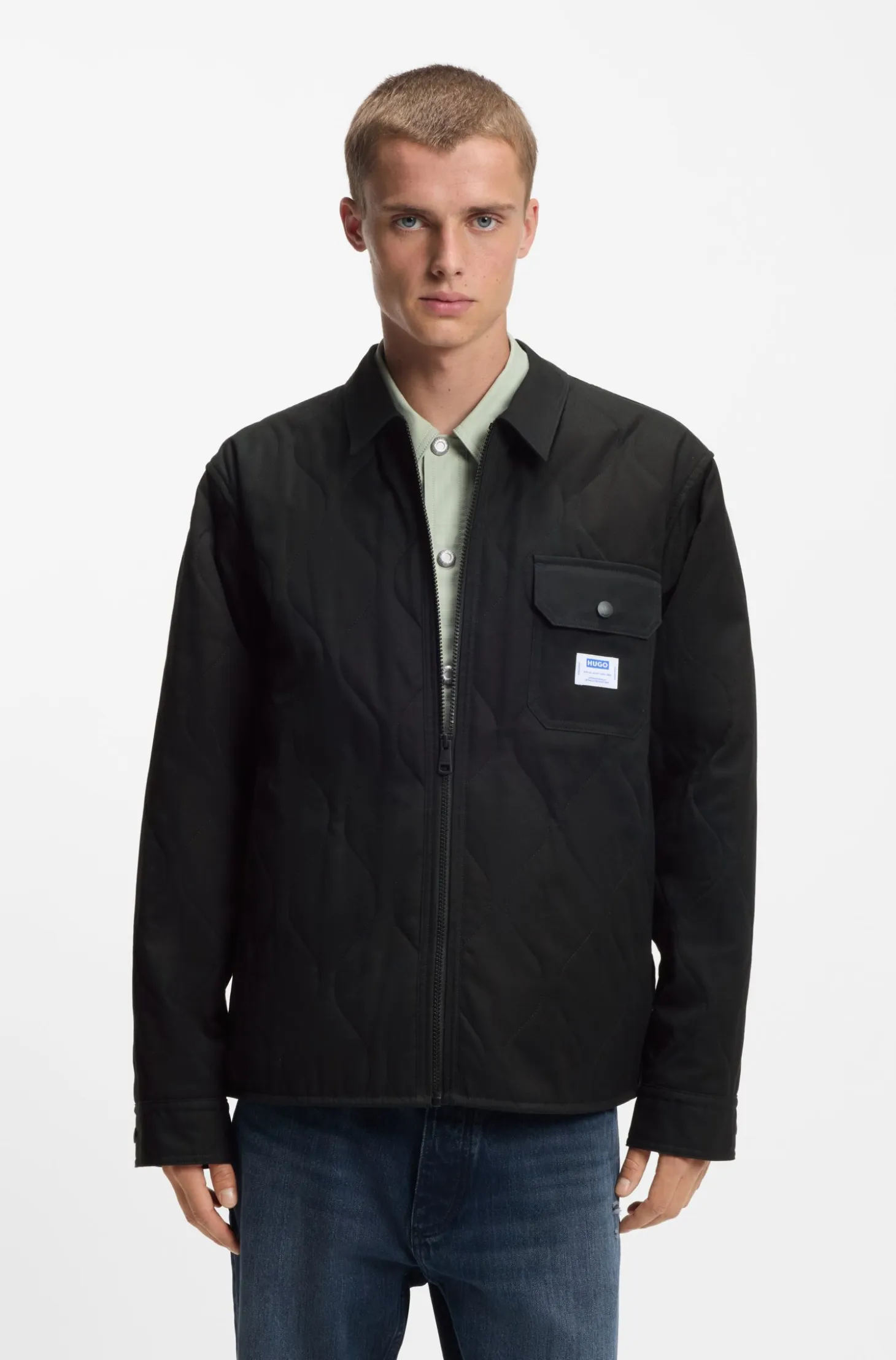 Relaxed-fit shirt with padding