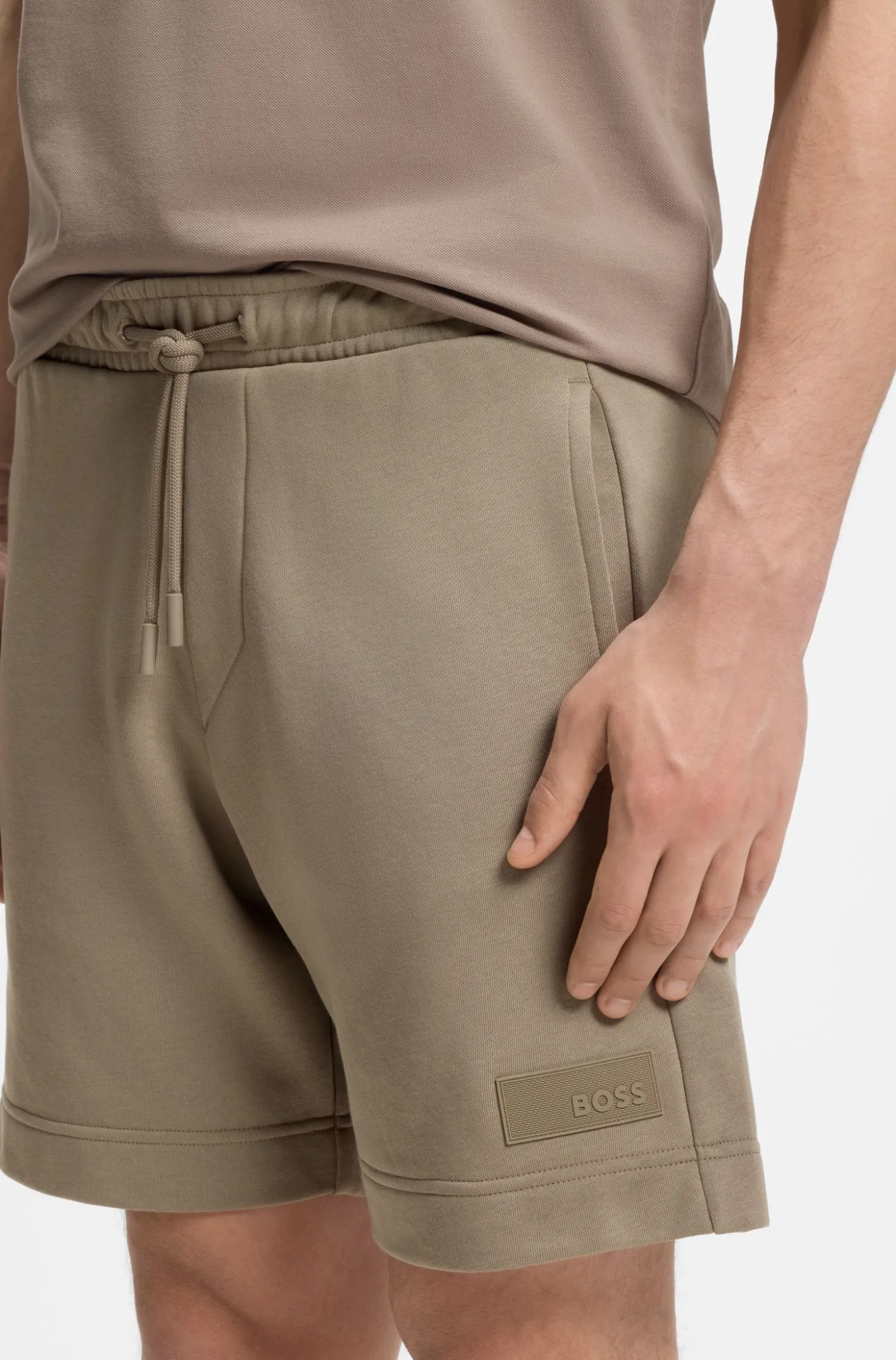 Relaxed-fit shorts in cotton French Terry