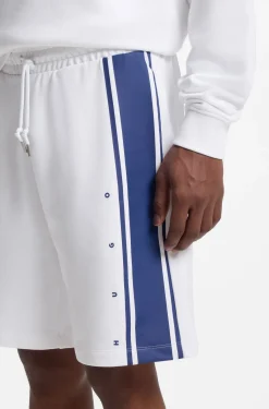 Relaxed-fit shorts in cotton terry with side stripe