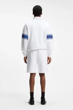 Relaxed-fit shorts in cotton terry with side stripe