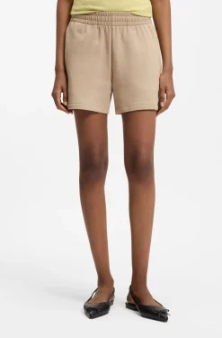 Relaxed-fit shorts in cotton terry with embroidered logo