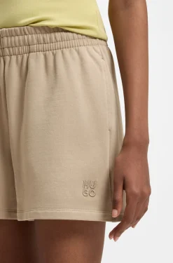 Relaxed-fit shorts in cotton terry with embroidered logo